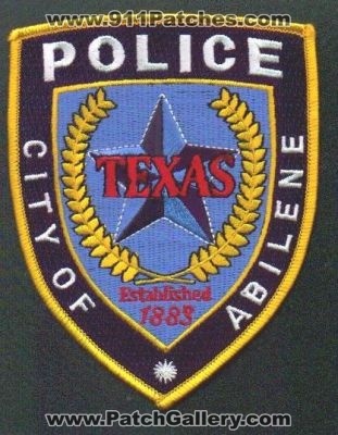 Abilene Police
Thanks to EmblemAndPatchSales.com for this scan.
Keywords: texas city of