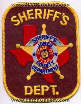 Jones County Sheriff's Dept
Thanks to EmblemAndPatchSales.com for this scan.
Keywords: texas sheriffs department