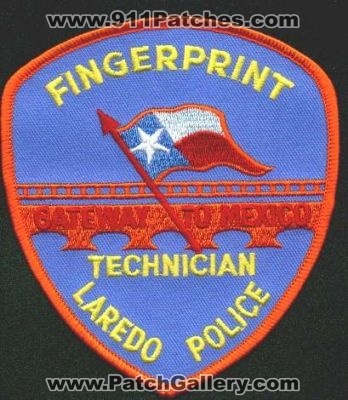 Laredo Police Fingerprint Technician
Thanks to EmblemAndPatchSales.com for this scan.
Keywords: texas