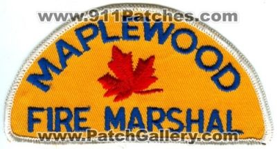 Maplewood Fire Department Fire Marshal Patch (Minnesota)
Scan By: PatchGallery.com
Keywords: dept.