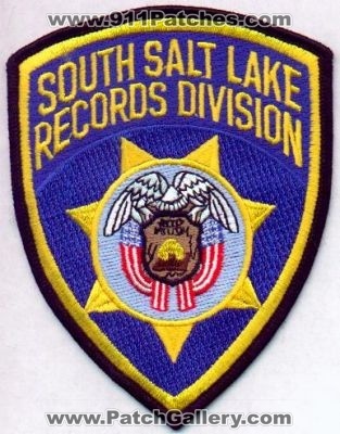South Salt Lake Police Records Division
Thanks to EmblemAndPatchSales.com for this scan.
Keywords: utah