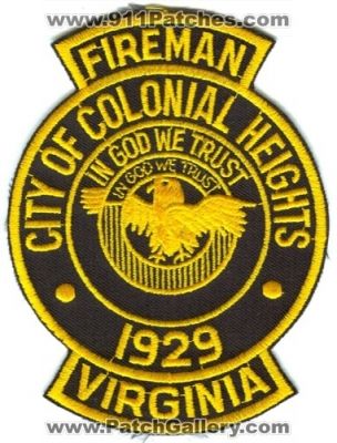 Colonial Heights Fireman (Virginia)
Scan By: PatchGallery.com
Keywords: city of