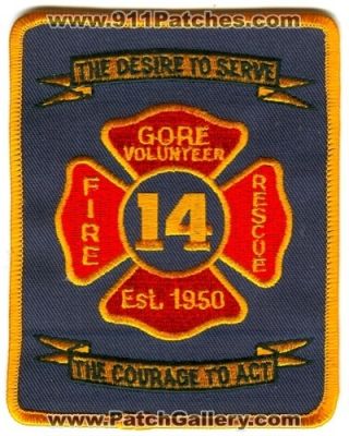 Gore Volunteer Fire Rescue 14 (Virginia)
Scan By: PatchGallery.com
