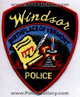 Windsor Police
Thanks to EmblemAndPatchSales.com for this scan.
Keywords: vermont