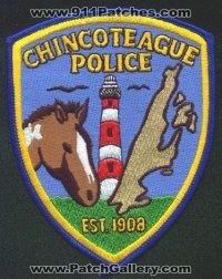 Chincoteaque Police
Thanks to EmblemAndPatchSales.com for this scan.
Keywords: virginia