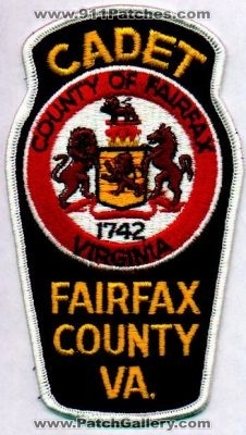 Fairfax County Police Cadet
Thanks to EmblemAndPatchSales.com for this scan.
Keywords: virginia