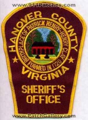 Hanover County Sheriff's Office
Thanks to EmblemAndPatchSales.com for this scan.
Keywords: virginia sheriffs