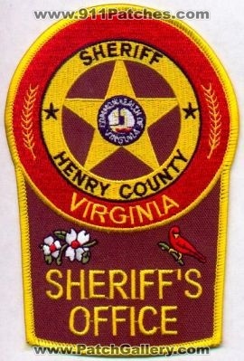 Henry County Sheriff's Office
Thanks to EmblemAndPatchSales.com for this scan.
Keywords: virginia sheriffs