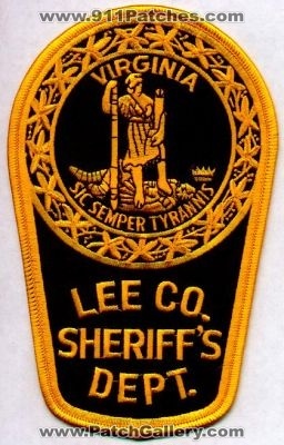 Lee County Sheriff's Dept
Thanks to EmblemAndPatchSales.com for this scan.
Keywords: virginia sheriffs department