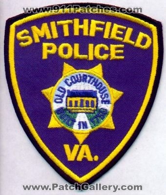 Smithfield Police
Thanks to EmblemAndPatchSales.com for this scan.
Keywords: virginia
