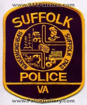 Suffolk Police
Thanks to EmblemAndPatchSales.com for this scan.
Keywords: virginia