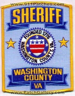 Washington County Sheriff
Thanks to EmblemAndPatchSales.com for this scan.
Keywords: virginia