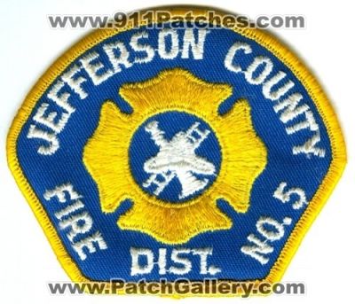 Jefferson County Fire District 5 (Washington)
Scan By: PatchGallery.com
Keywords: co. dist. number no. #5 department dept.