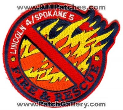 Lincoln County Fire District 4 Spokane County Fire District 5 (Washington)
Scan By: PatchGallery.com
Keywords: co. dist. number no. #4 #5 and & rescue department dept.