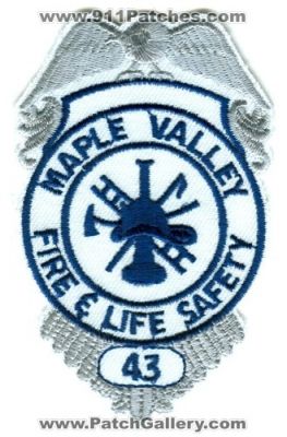 Maple Valley Fire And Life Safety Department King County District 43 (Washington)
Scan By: PatchGallery.com
Keywords: & dept. co. dist. number no. #43