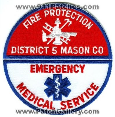 Mason County Fire District 5 Emergency Medical Service (Washington)
Scan By: PatchGallery.com
Keywords: co. dist. number no. #5 department dept. ems protection