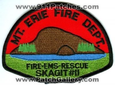 Mount Erie Fire Department Skagit County District 11 Patch (Washington)
Scan By: PatchGallery.com
Keywords: mt. dept. co. dist. number no. #11 ems rescue