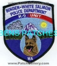 Bingen White Salmon Police Department K-9 Unit (Washington)
Thanks to BensPatchCollection.com for this scan.
Keywords: k9