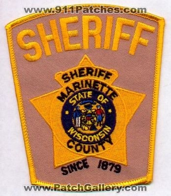 Marinette County Sheriff
Thanks to EmblemAndPatchSales.com for this scan.
Keywords: wisconsin