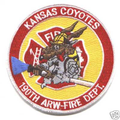 190th ARW Fire Dept (Kansas)
Thanks to Jack Bol for this scan.
Keywords: department usaf coyotes