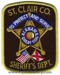 Saint Clair County Sheriff's Department (Alabama)
Thanks to BensPatchCollection.com for this scan.
Keywords: sheriffs dept st