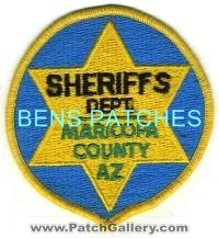 Maricopa County Sheriff's Department (Arizona)
Thanks to BensPatchCollection.com for this scan.
Keywords: sheriffs dept