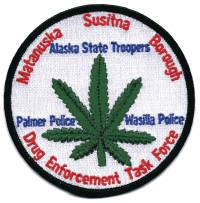 Alaska State Troopers Drug Enforcement Task Force
Thanks to BensPatchCollection.com for this scan.
Keywords: police palmer wasilla matanuska susitna borough
