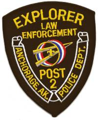 Anchorage Police Explorer Post 2 (Alaska)
Thanks to BensPatchCollection.com for this scan.
Keywords: department dept law enforcement