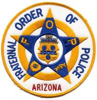 Arizona Fraternal Order of Police
Thanks to BensPatchCollection.com for this scan.
Keywords: fop