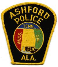Ashford Police (Alabama)
Thanks to BensPatchCollection.com for this scan.
