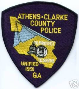 Athens Clarke County Police
Thanks to apdsgt for this scan.
Keywords: georgia
