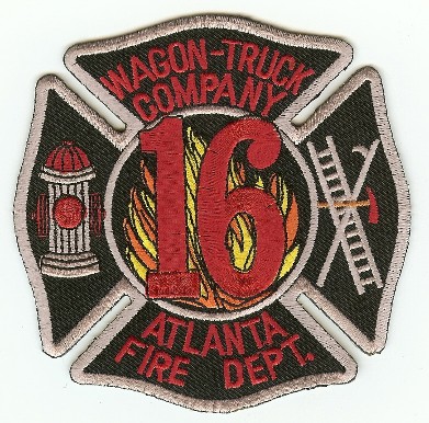 Atlanta Fire Company 16
Thanks to PaulsFirePatches.com for this scan.
Keywords: georgia wagon truck dept department