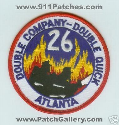 Atlanta Fire Company 26 (Georgia)
Thanks to Rick Crumley for this scan.
Keywords: double quick