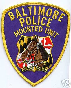 Baltimore Police Mounted Unit (Maryland)
Thanks to apdsgt for this scan.
