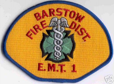 Barstow Fire Dist E.M.T. 1
Thanks to Brent Kimberland for this scan.
Keywords: california district emt