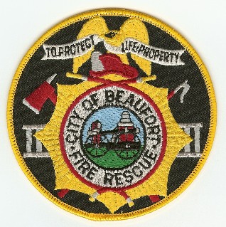 Beaufort Fire Rescue
Thanks to PaulsFirePatches.com for this scan.
Keywords: south carolina city of
