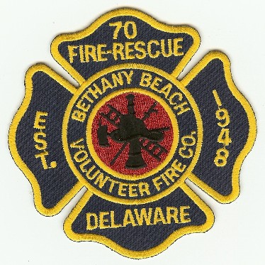 Bethany Beach Volunteer Fire Co
Thanks to PaulsFirePatches.com for this scan.
Keywords: delaware company rescue 70