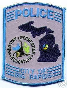 Big Rapids Police (Michigan)
Thanks to apdsgt for this scan.
Keywords: city of