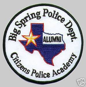 Big Spring Police Citizens Police Academy Alumni (Texas)
Thanks to apdsgt for this scan.
Keywords: department dept