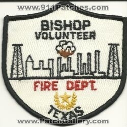 Bishop Volunteer Fire Department (Texas)
Thanks to Mark Hetzel Sr. for this scan.
Keywords: dept.