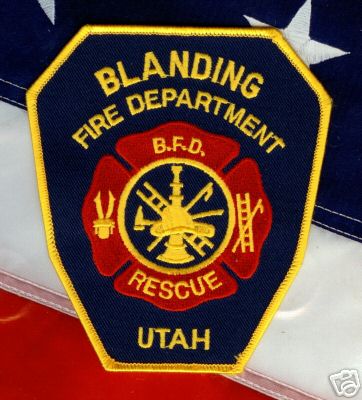 Blanding Fire Department
Thanks to PaulsFirePatches.com for this scan.
Keywords: utah b.f.d. bfd rescue