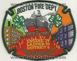 Boston Fire Department Engine 39 Ladder 18 District 6 (Massachusetts)
Thanks to Mark Hetzel Sr. for this scan.
Keywords: dept.