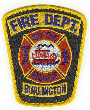 Burlington Fire Dept
Thanks to PaulsFirePatches.com for this scan.
Keywords: iowa department