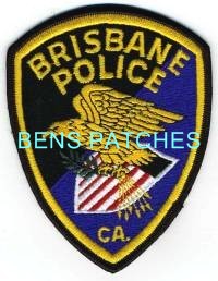 Brisbane Police (California)
Thanks to BensPatchCollection.com for this scan.
