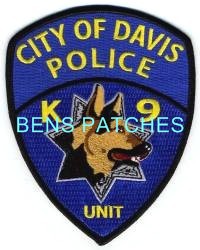 Davis Police K-9 Unit (California)
Thanks to BensPatchCollection.com for this scan.
Keywords: k9 city of