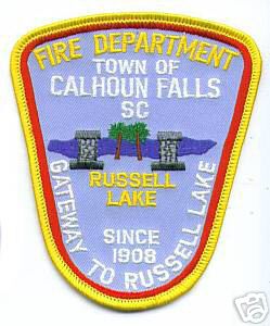 Calhoun Falls Fire Department (South Carolina)
Thanks to apdsgt for this scan.
Keywords: town of