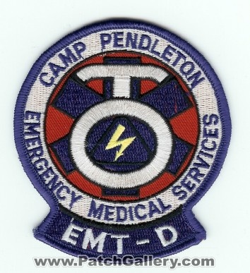 Camp Pendleton Emergency Medical Services EMT-D
Thanks to PaulsFirePatches.com for this scan.
Keywords: california ems rescue