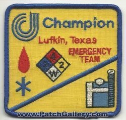 Champion Refinery Emergency Team (Texas)
Thanks to Mark Hetzel Sr. for this scan.
Keywords: lufkin fire ems ert