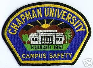 Chapman University Campus Safety (California)
Thanks to apdsgt for this scan.
Keywords: police