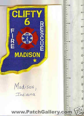 Clifty 6 Fire Rescue (Indiana)
Thanks to Mark C Barilovich for this scan.
Keywords: madison